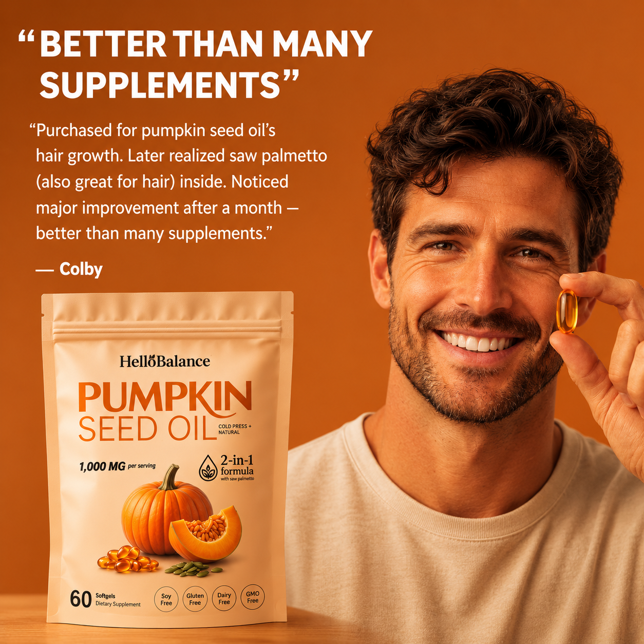 HELLO BALANCE PUMPKIN SEED OIL SOFTGELS