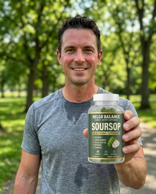 Customer review photo, man outdoors holding bottle