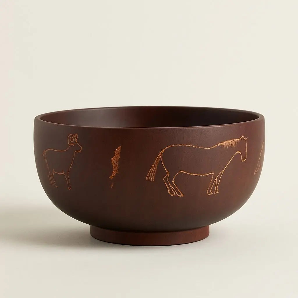 Arden Hand-Carved Wooden Bowl