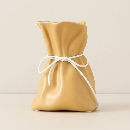 Auri Ceramic Drawstring Rope Vase