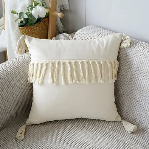 Boho Tufted Tassel Pillowcase Collection
