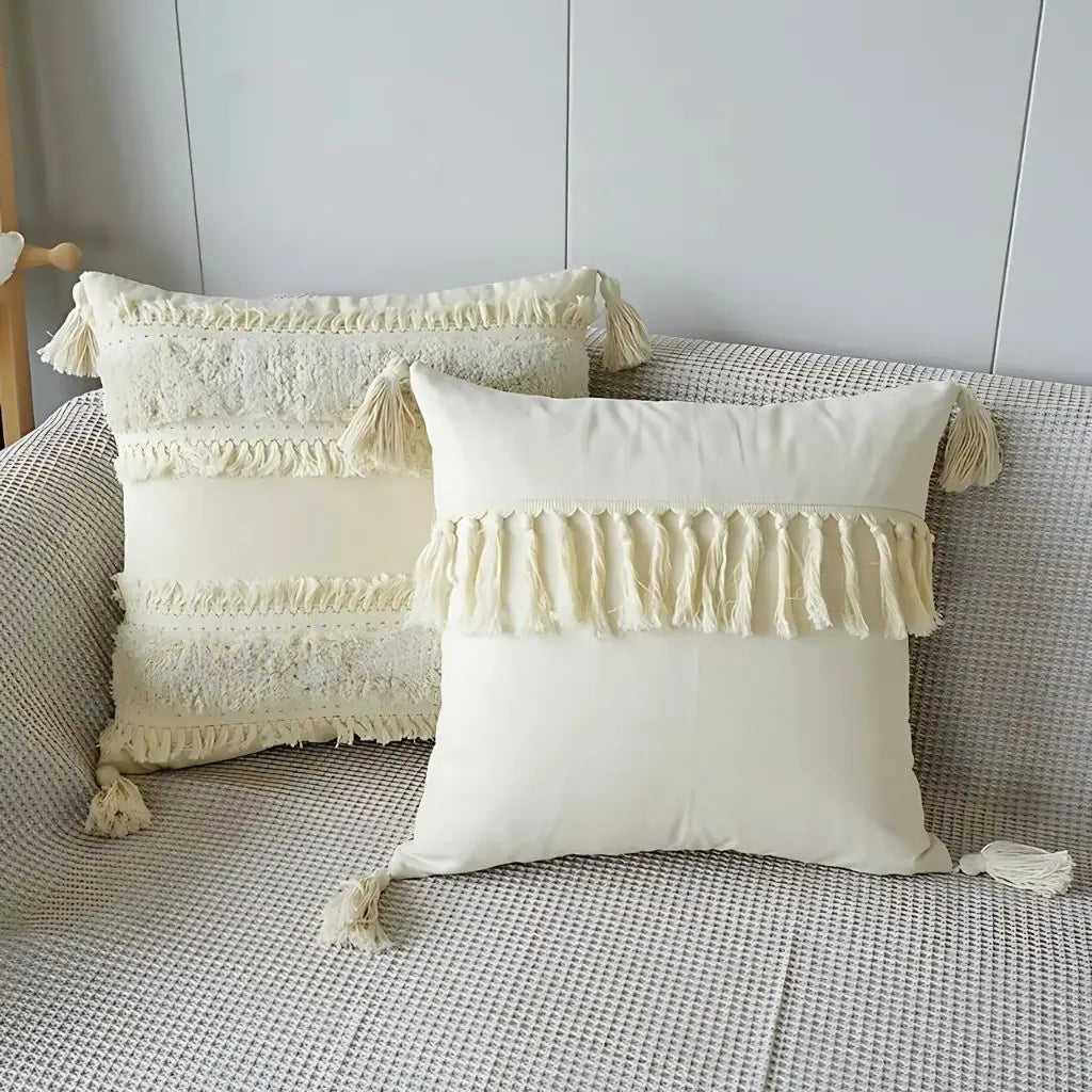 Boho Tufted Tassel Pillowcase Collection