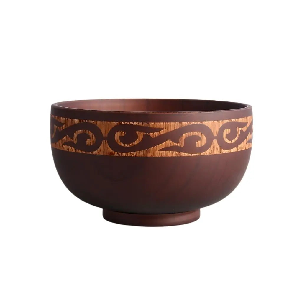 Arden Hand-Carved Wooden Bowl