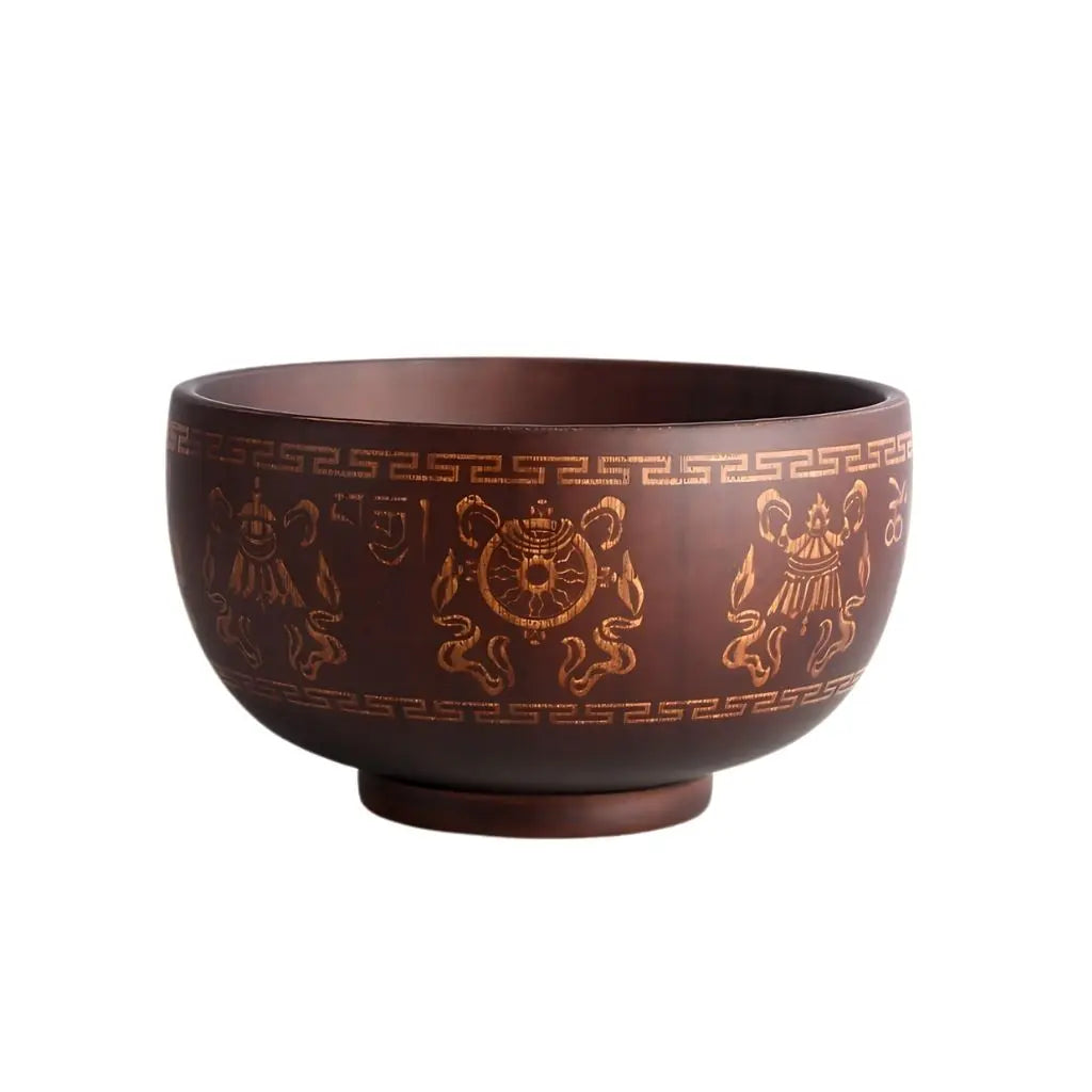 Arden Hand-Carved Wooden Bowl