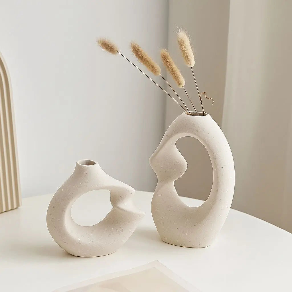 Twig Flow Nordic Ceramic Vase Set