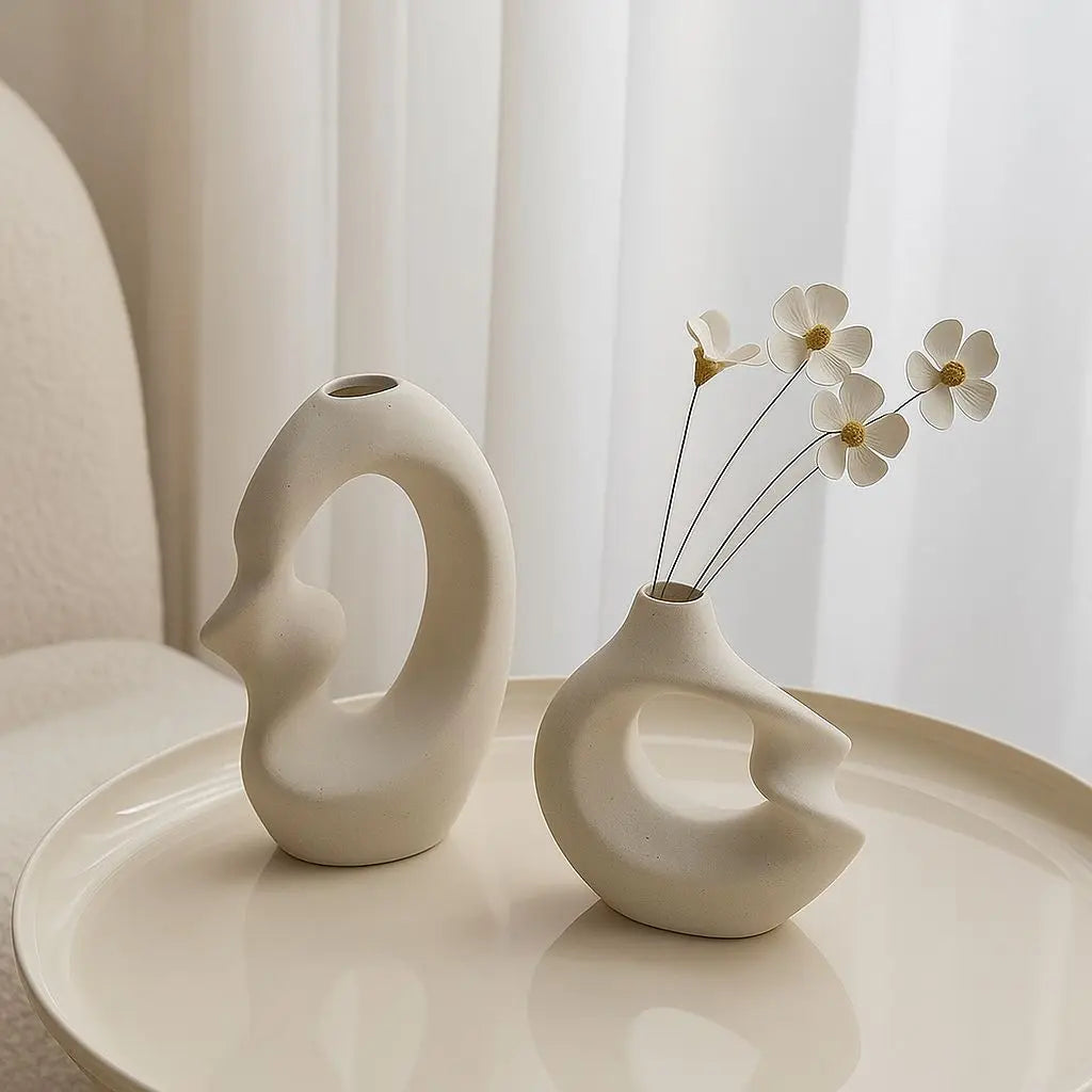 Twig Flow Nordic Ceramic Vase Set