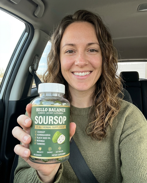 Customer review photo holding bottle in car